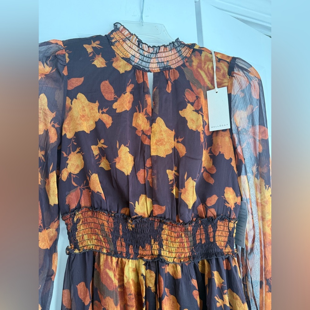 Nordstrom Autumn Floral Long Sleeve Dress - Picture 3 of 6